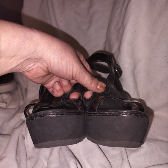 Prada Black Caged Patent Wedges. Sz 38.5 - Picture 8 of 10